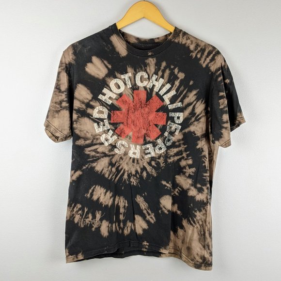 Bravado Tops - Red Hot Chili Peppers Bleach Dyed Graphic T-Shirt